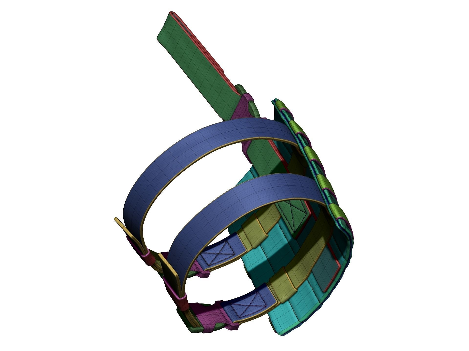 Drop Leg Platform for Holster and Pouch - High Poly 3D model_23