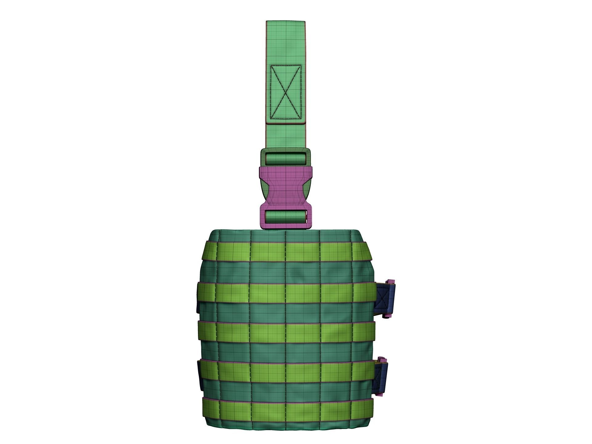 Drop Leg Platform for Holster and Pouch - High Poly 3D model_16