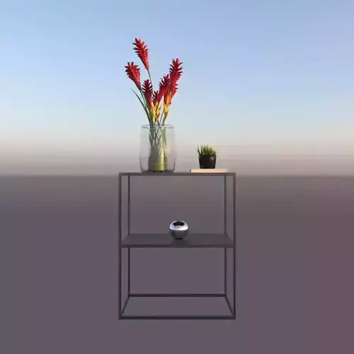 Metal Table Low-poly 3D model