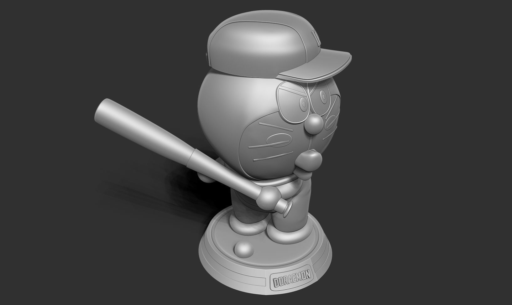 Doraemon - baseball player  3D print model_17