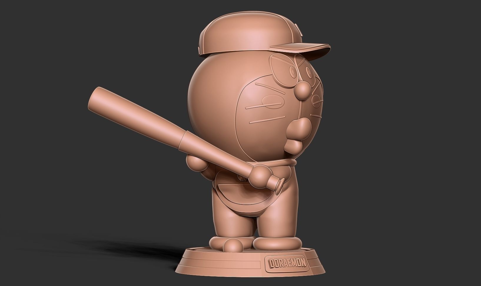 Doraemon - baseball player  3D print model_15