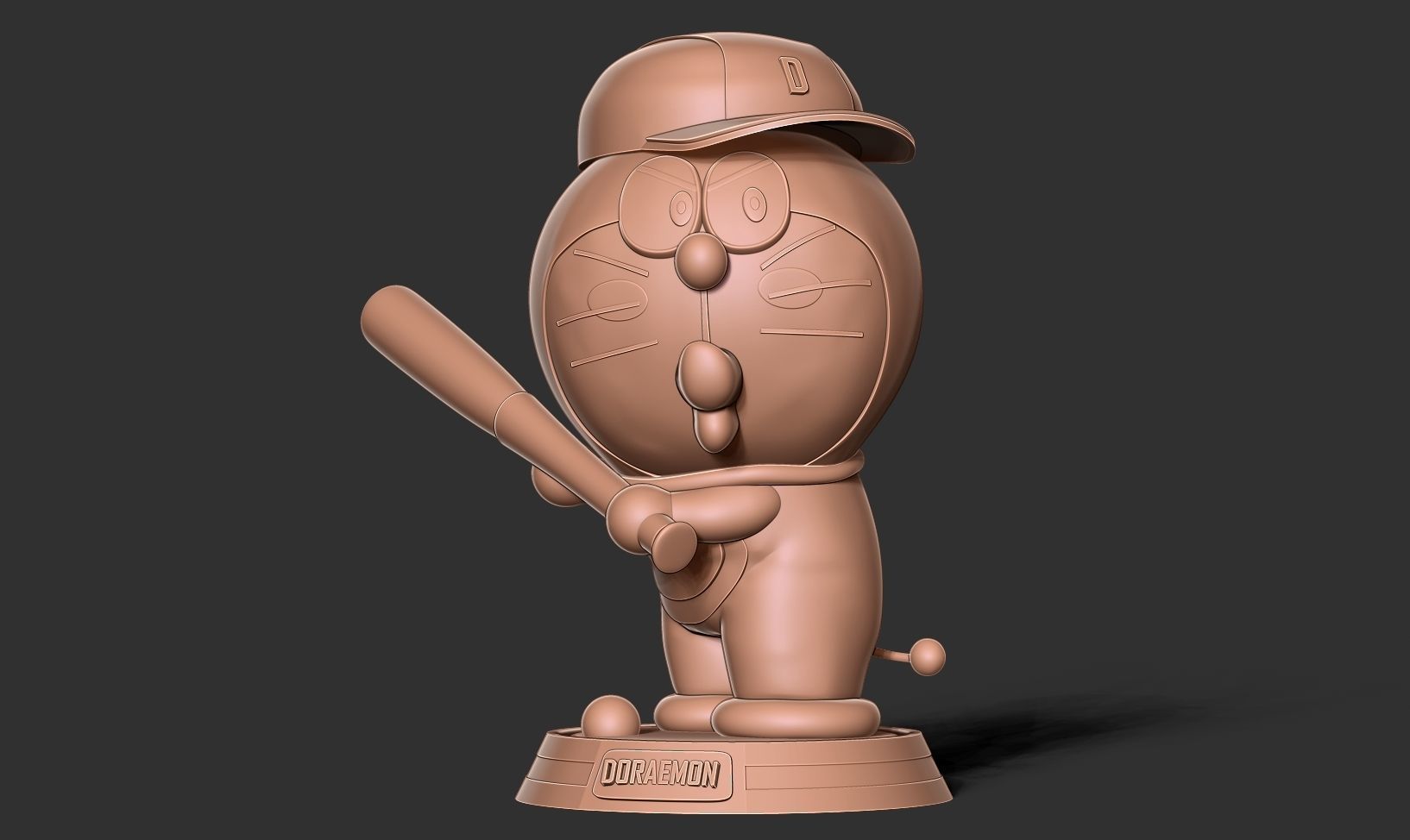 Doraemon - baseball player  3D print model_11