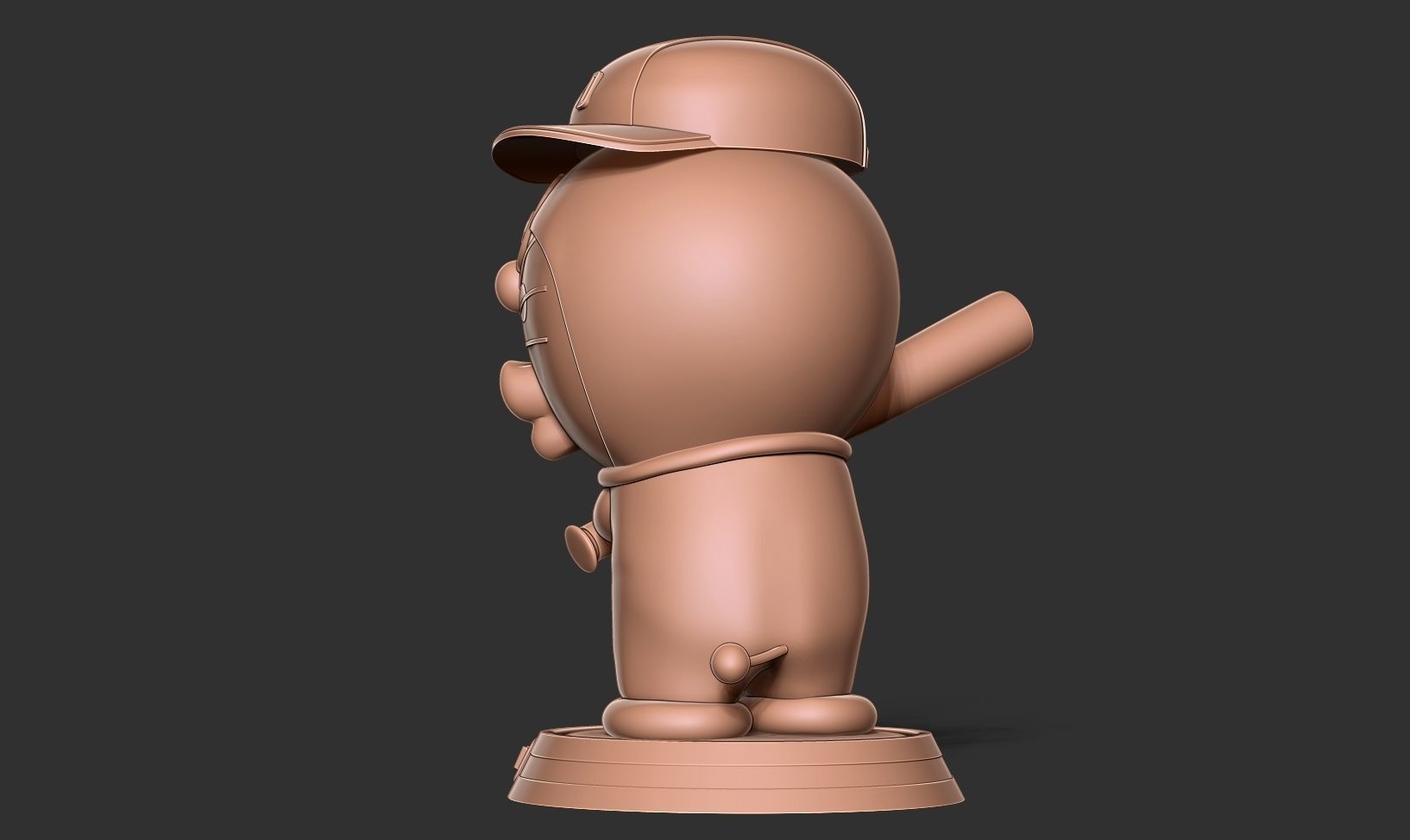 Doraemon - baseball player  3D print model_10