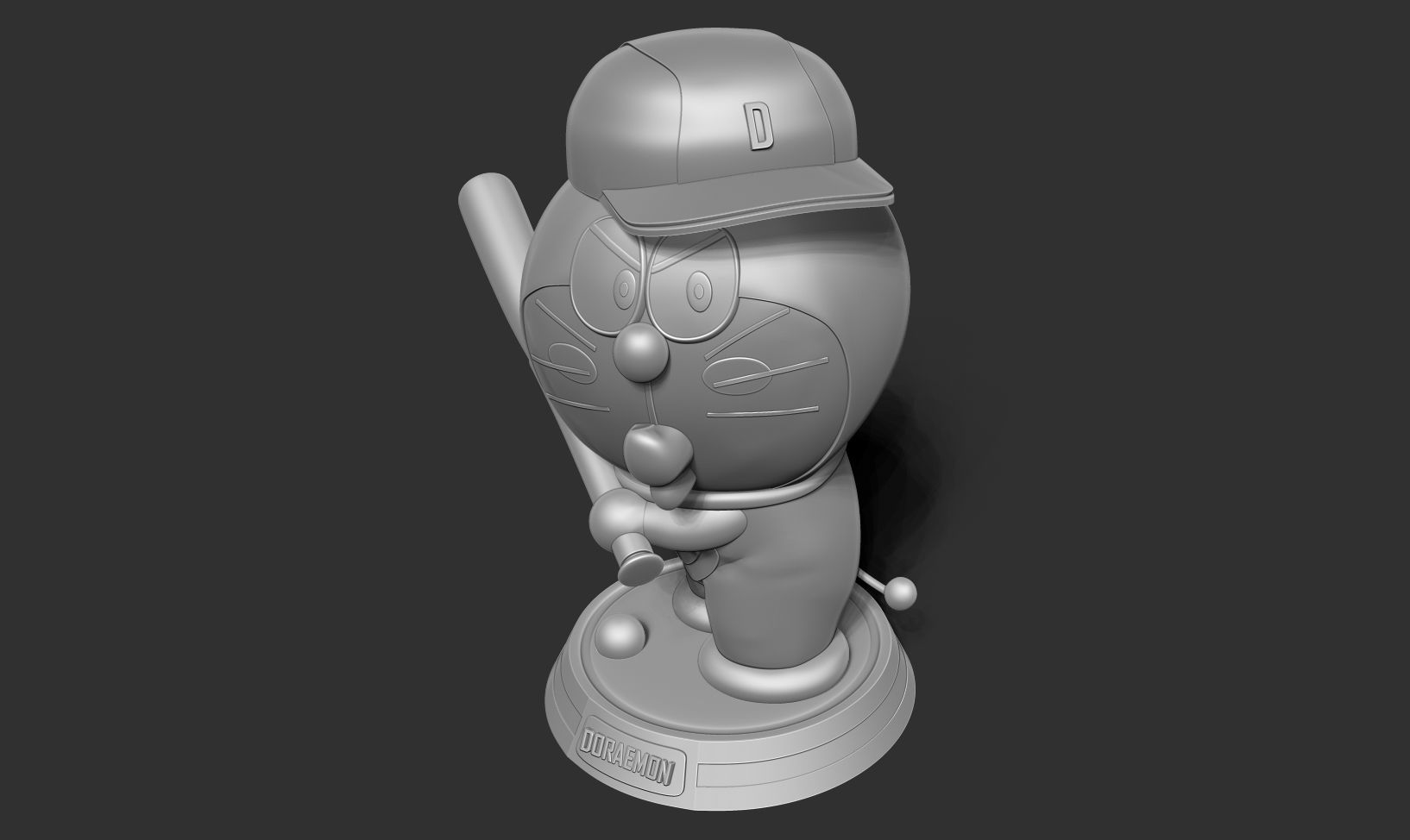 Doraemon - baseball player  3D print model_19