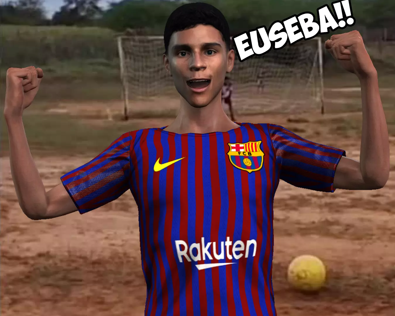 EUSEBA Football Meme Full Rigged Face rig Iran Ferreira 3D model_0