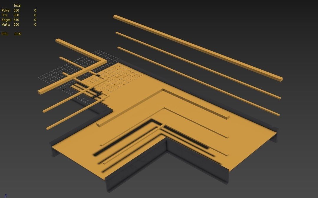Modular Industrial Stairs Pack 1 Low-poly 3D model_19