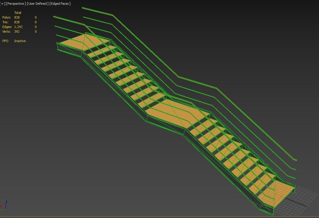 Modular Industrial Stairs Pack 1 Low-poly 3D model_61