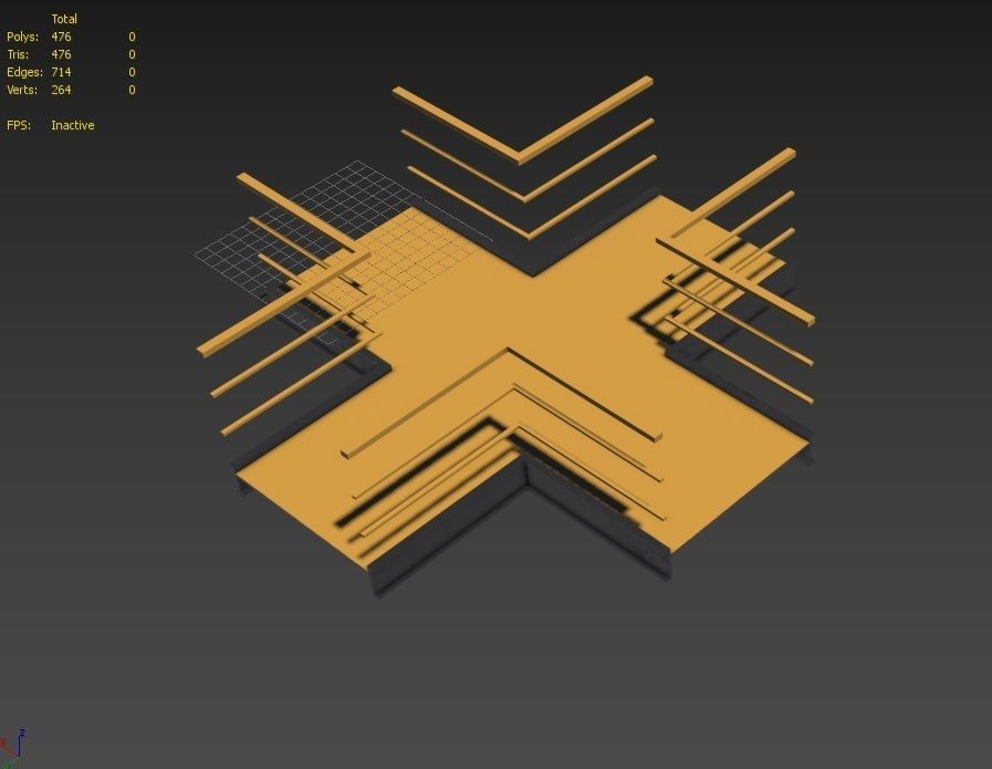 Modular Industrial Stairs Pack 1 Low-poly 3D model_21