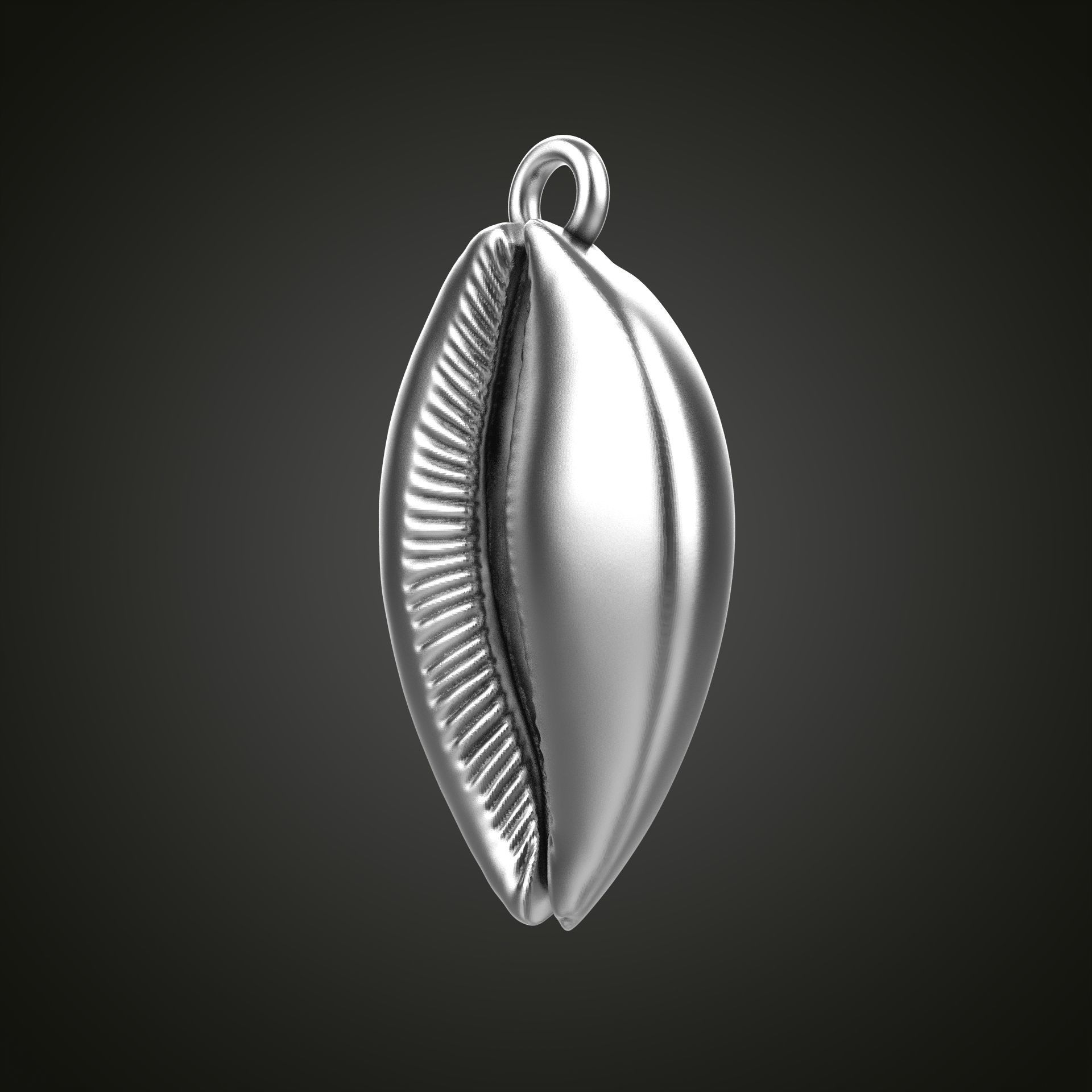 Shell pendant 3D print model_2