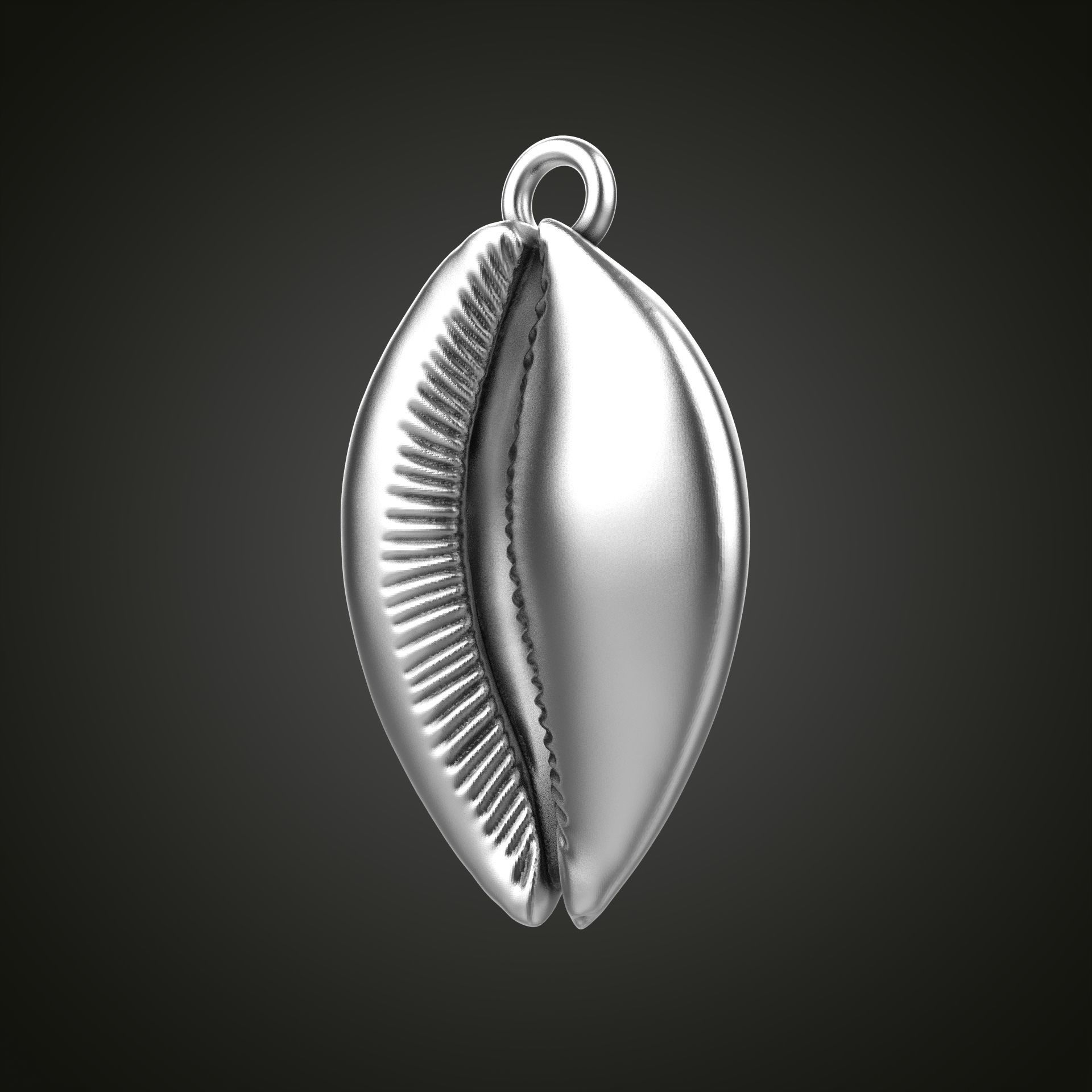 Shell pendant 3D print model_1