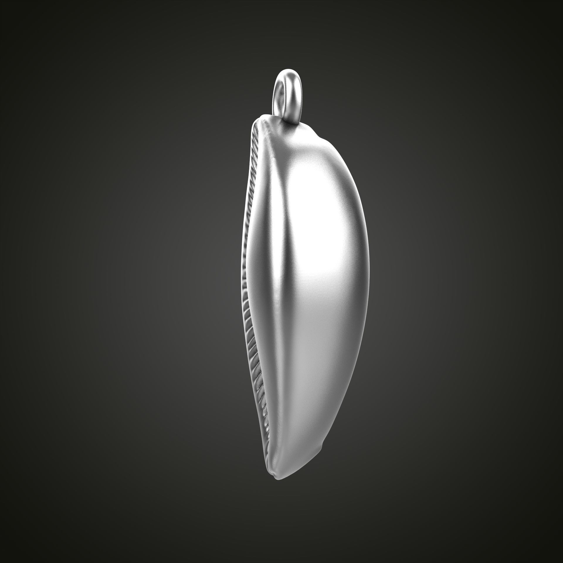 Shell pendant 3D print model_4