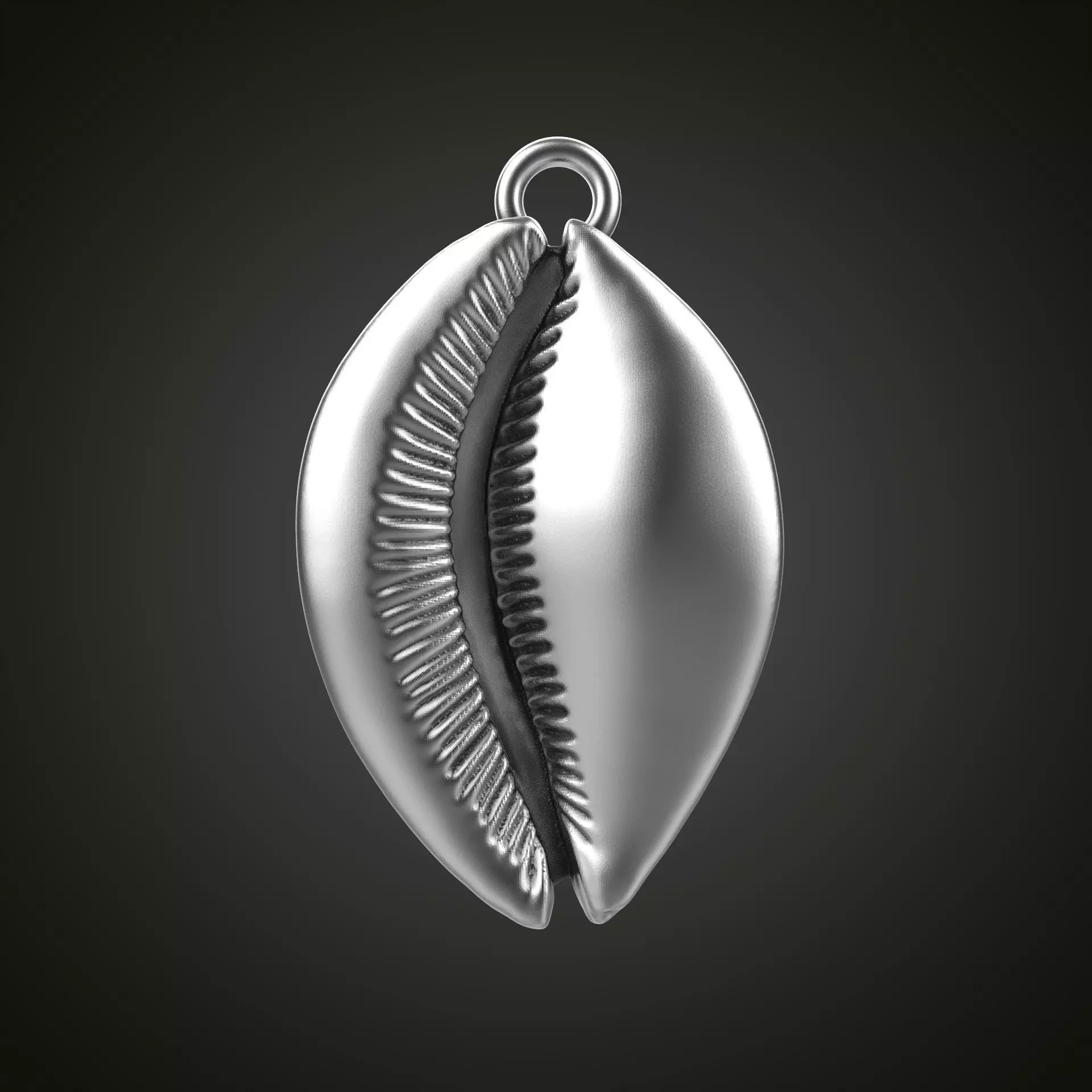 Shell pendant 3D print model_0
