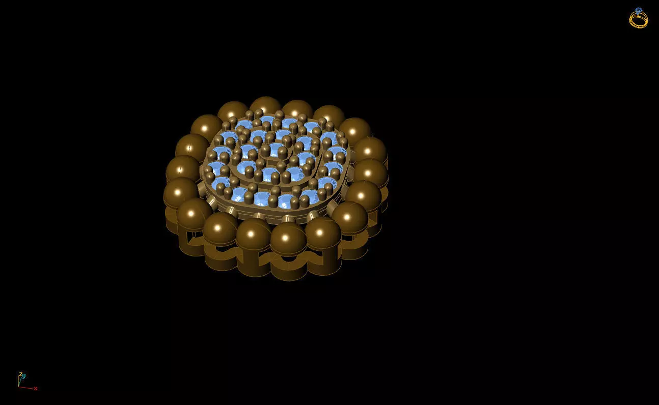 necklases gold ball 3D print model_0