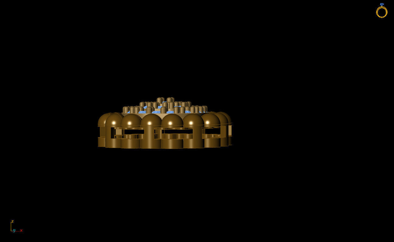 necklases gold ball 3D print model_4