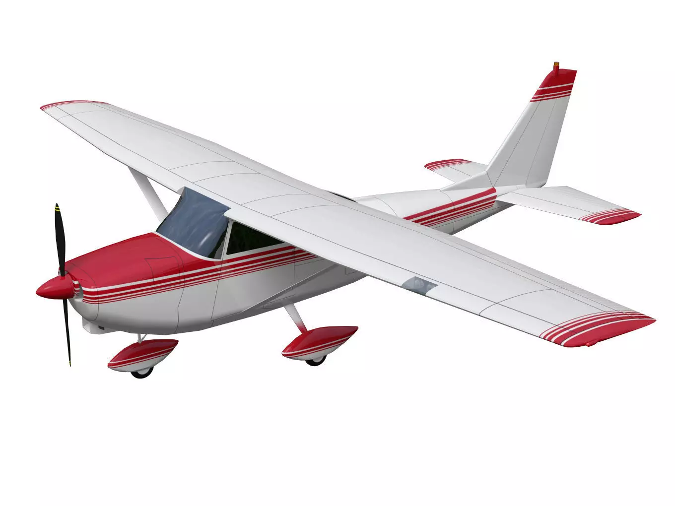Cessna172 Skyhawk 3D model_0