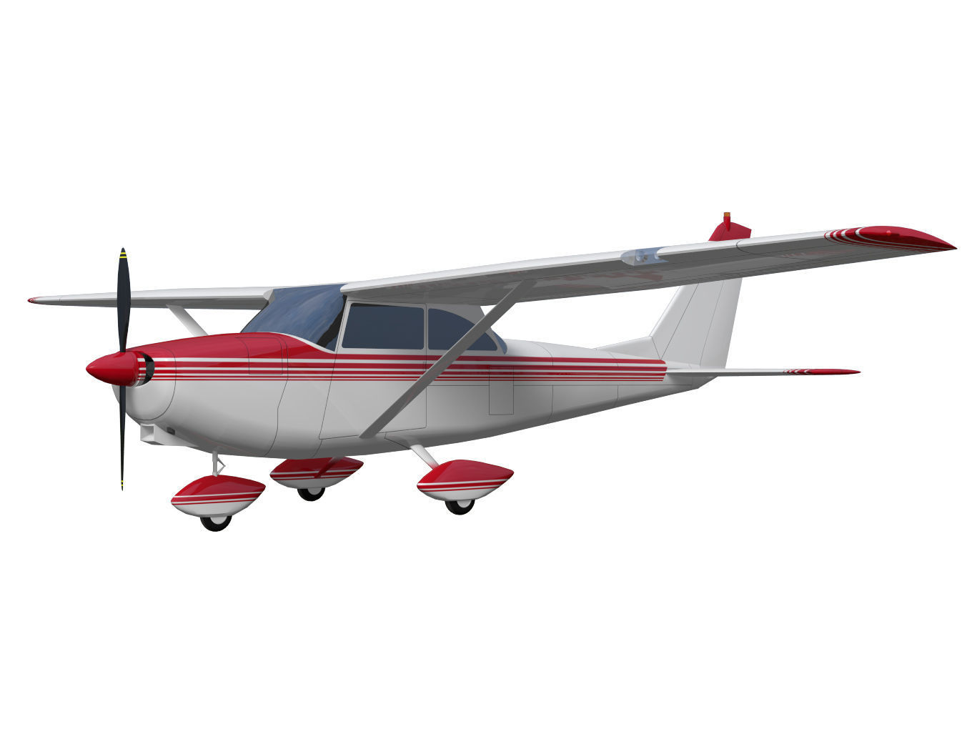 Cessna172 Skyhawk 3D model_3
