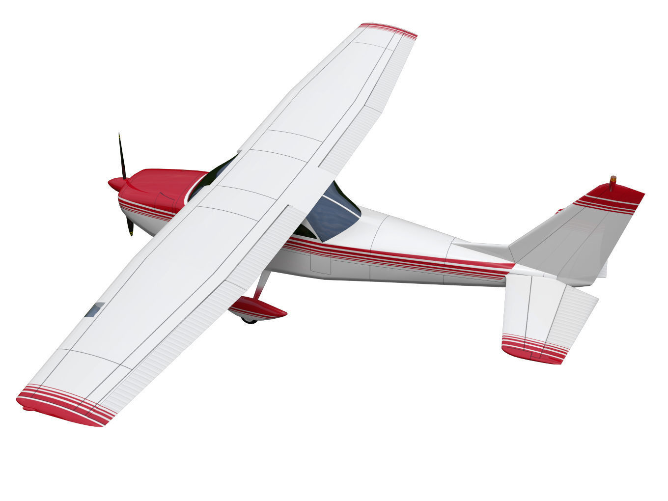 Cessna172 Skyhawk 3D model_1
