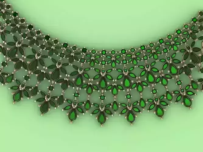 marquise pear necklace stl verified  3D print model