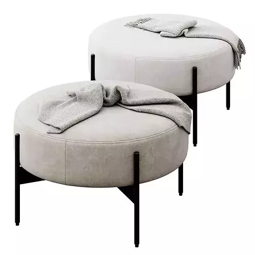 Macca Yarrow Ottoman by Arcticle 3D model 3