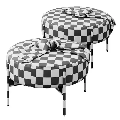 Macca Yarrow Ottoman by Arcticle 3D model 5