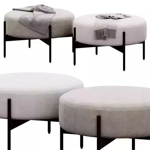 Macca Yarrow Ottoman by Arcticle 3D model