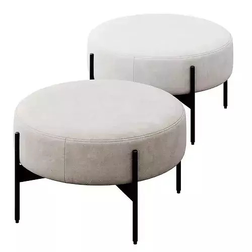 Macca Yarrow Ottoman by Arcticle 3D model 6
