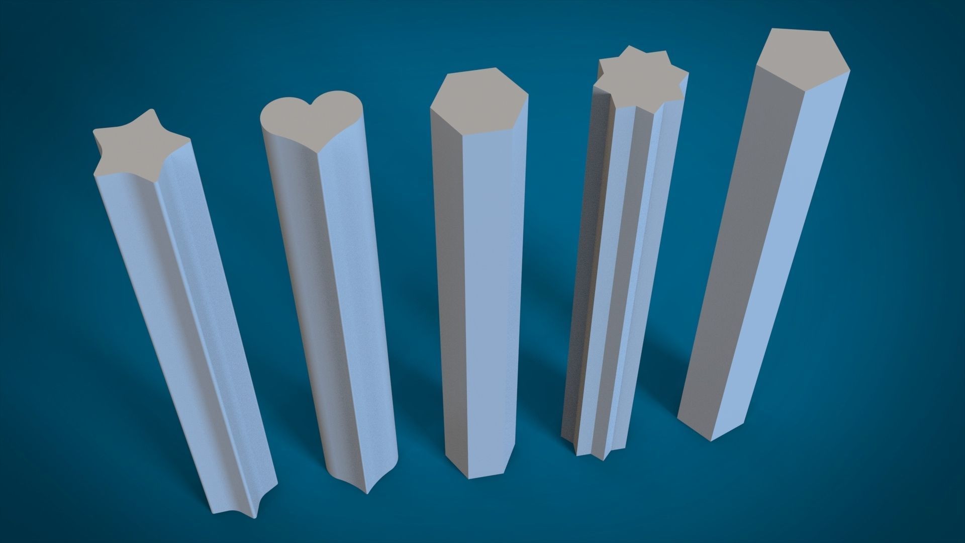 Geometric candle for silicon mold 3D print model_4