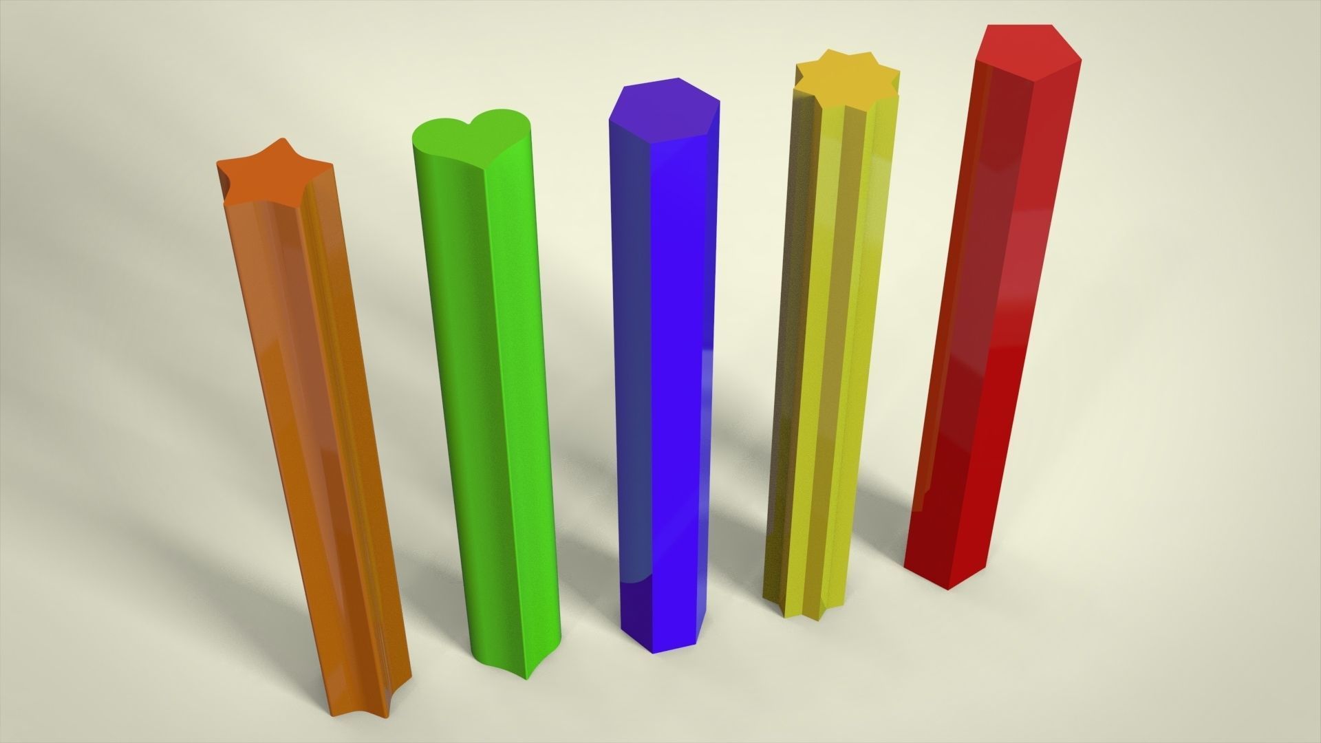 Geometric candle for silicon mold 3D print model_5