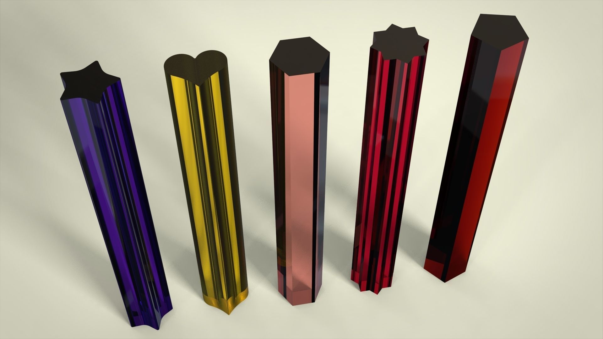 Geometric candle for silicon mold 3D print model_7