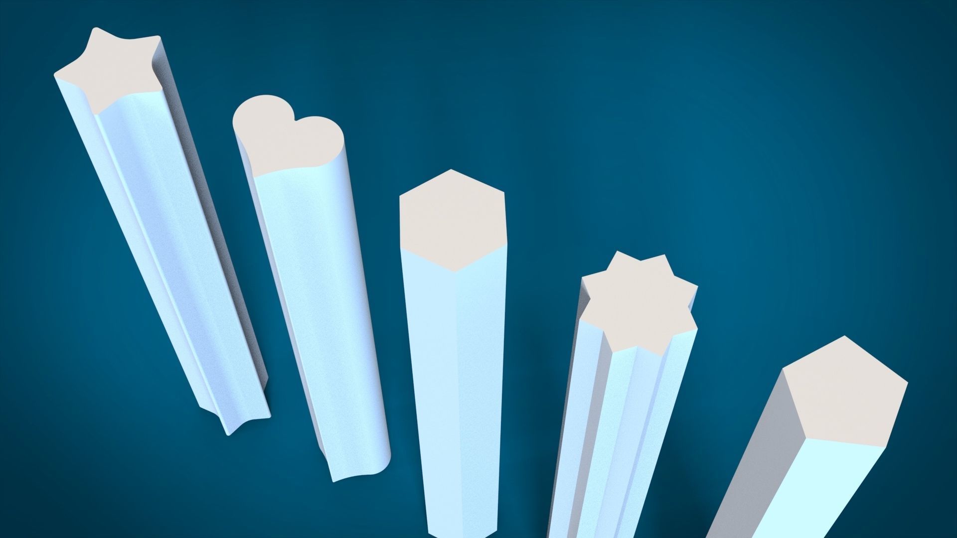 Geometric candle for silicon mold 3D print model_3