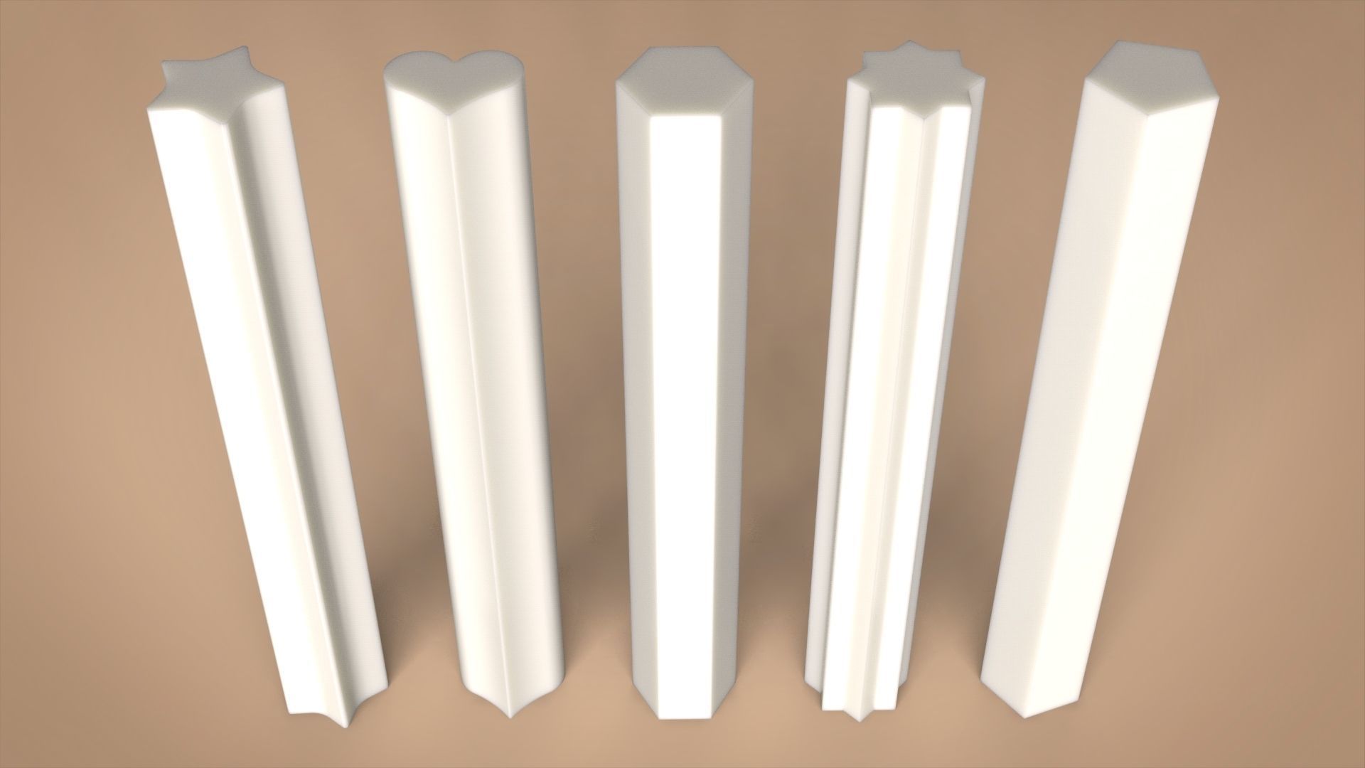 Geometric candle for silicon mold 3D print model_1