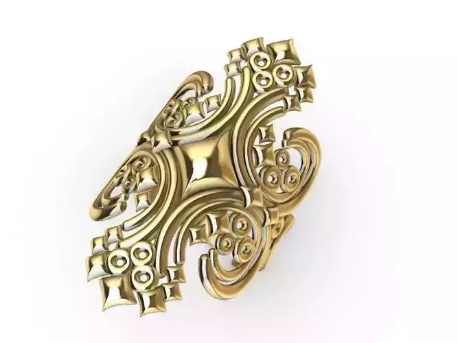 gold ornament ring stl verified