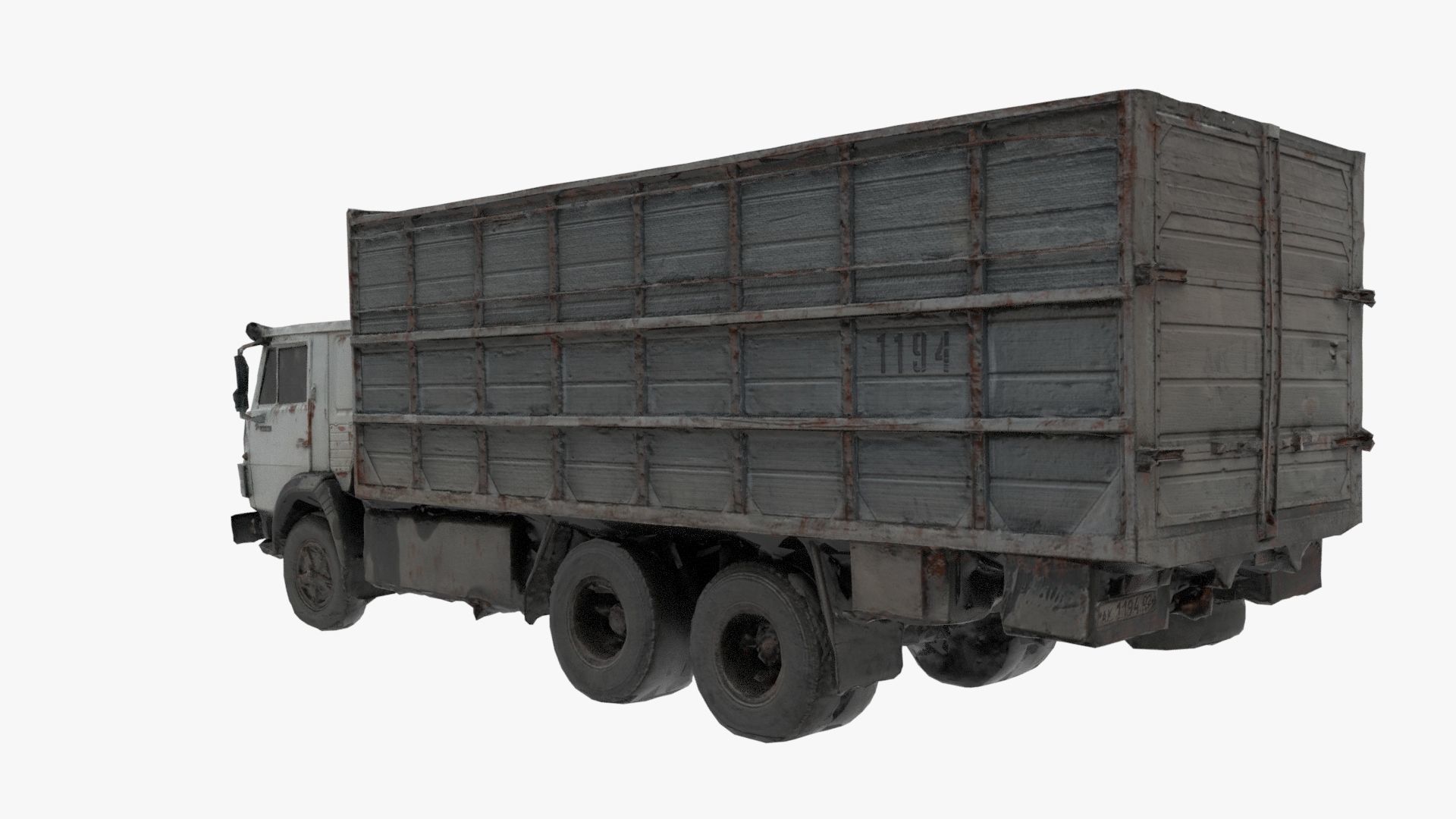 3D scan abandoned Kamaz 3D model_4
