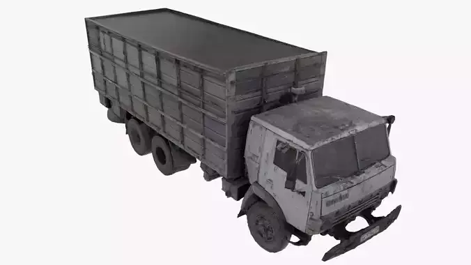 3D scan abandoned Kamaz 3D model