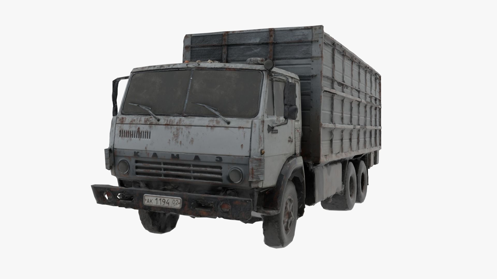 3D scan abandoned Kamaz 3D model_1