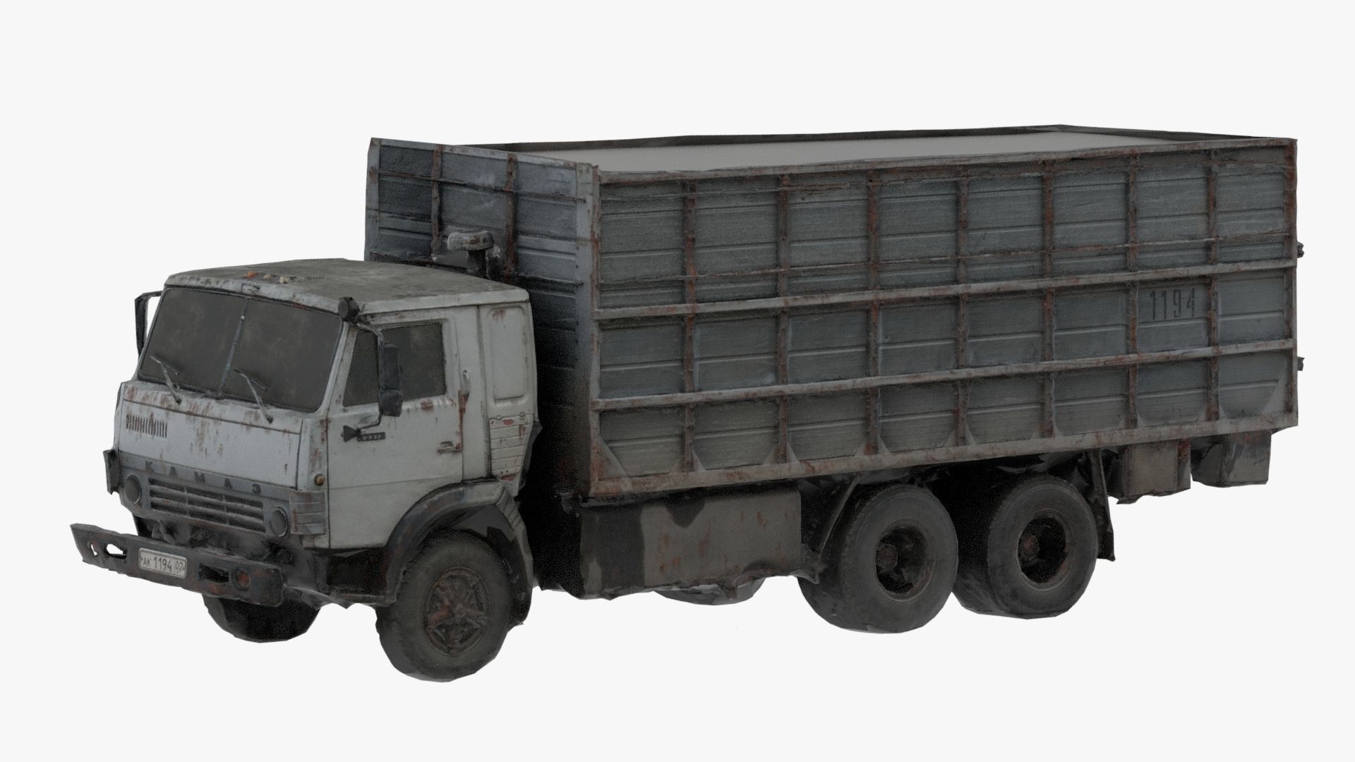 3D scan abandoned Kamaz 3D model_7