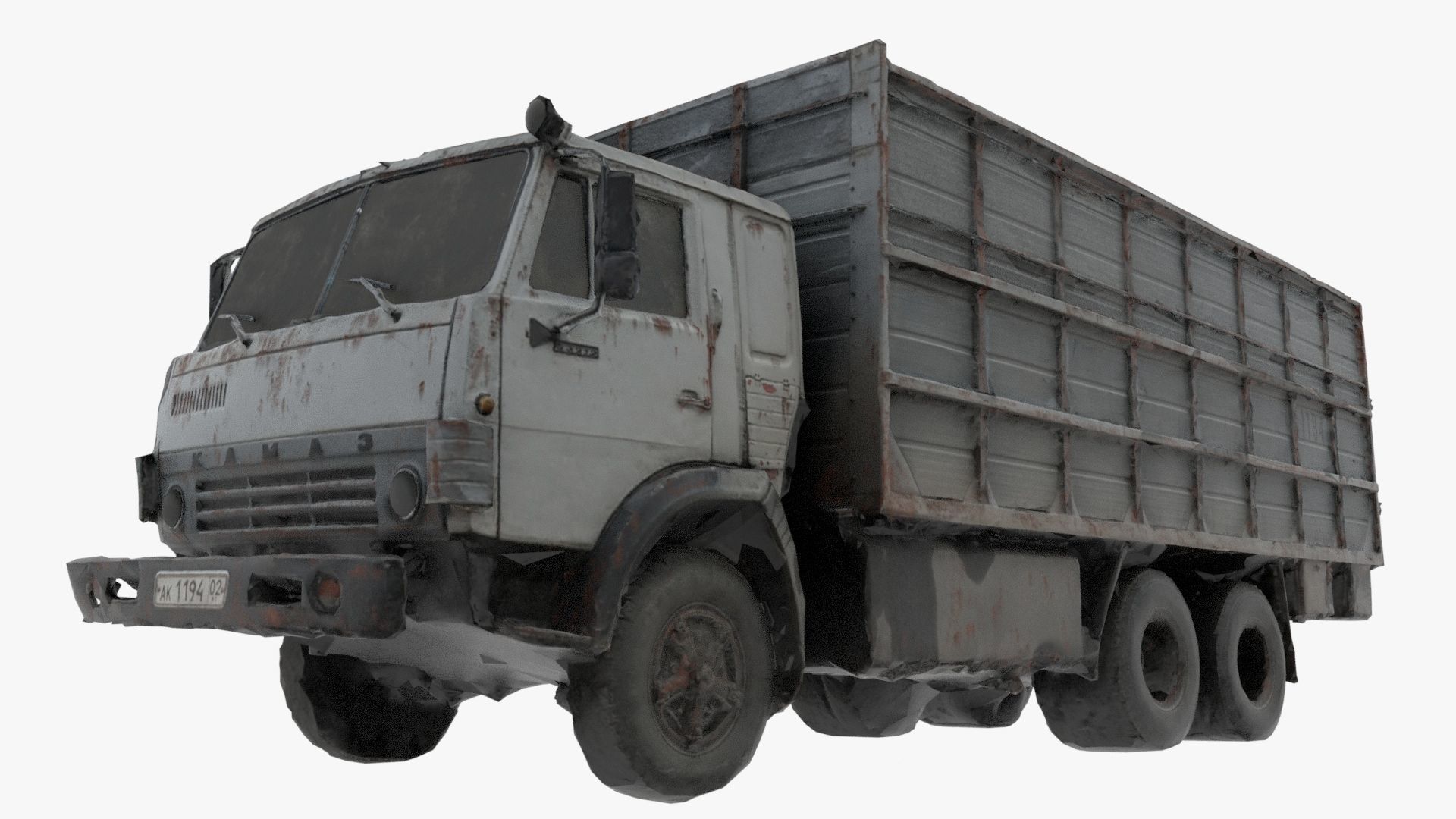 3D scan abandoned Kamaz 3D model_5