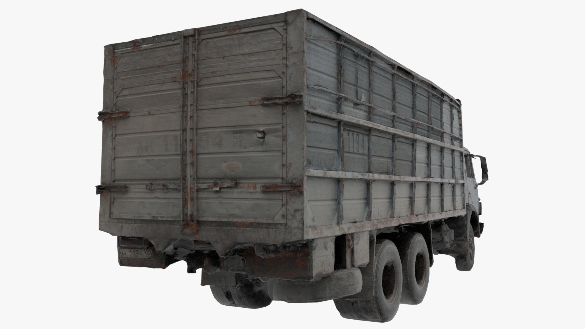 3D scan abandoned Kamaz 3D model_3