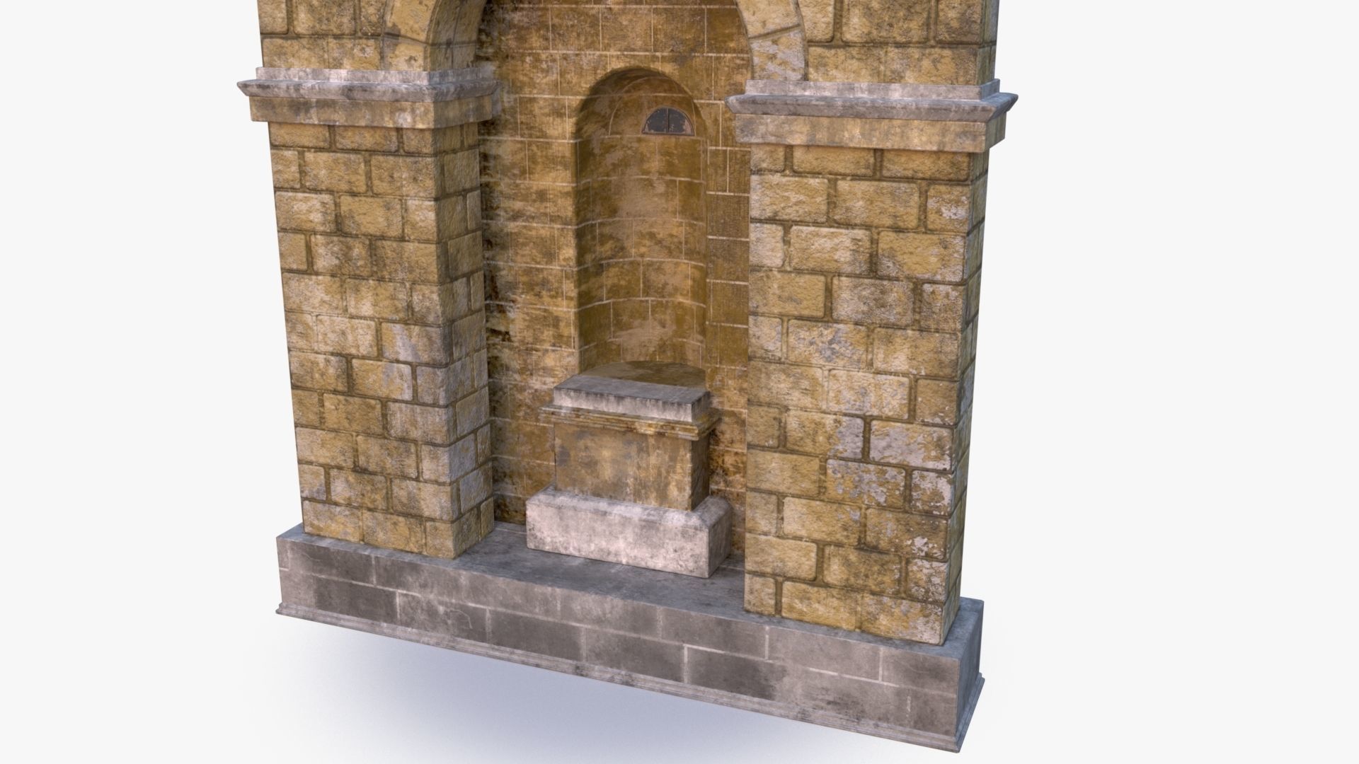 arched Door 0002 Low-poly 3D model_5