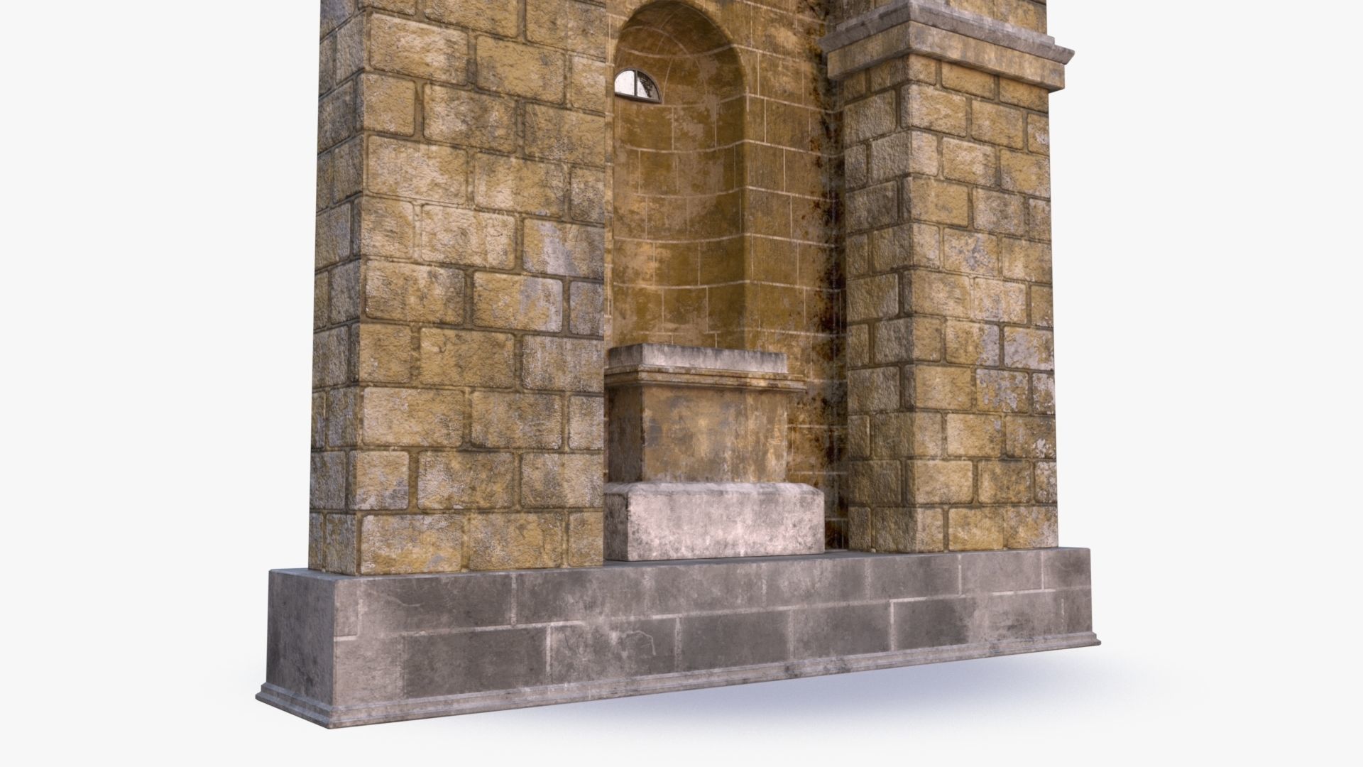 arched Door 0002 Low-poly 3D model_3