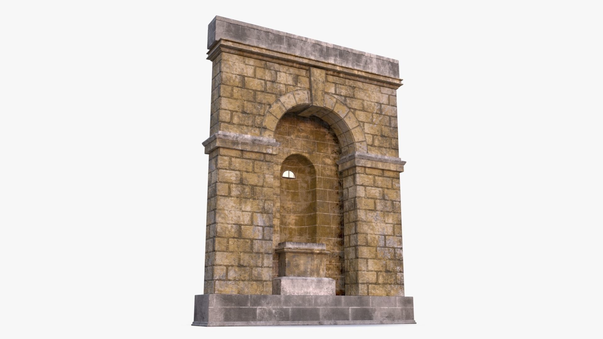 arched Door 0002 Low-poly 3D model_7