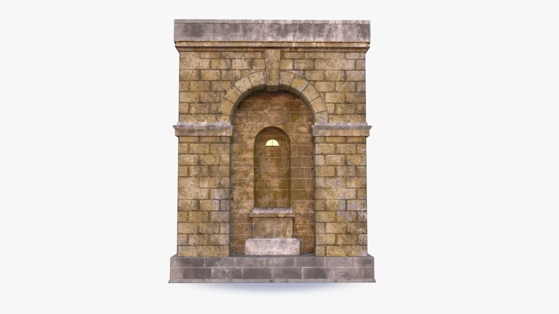 arched Door 0002 Low-poly 3D model_0