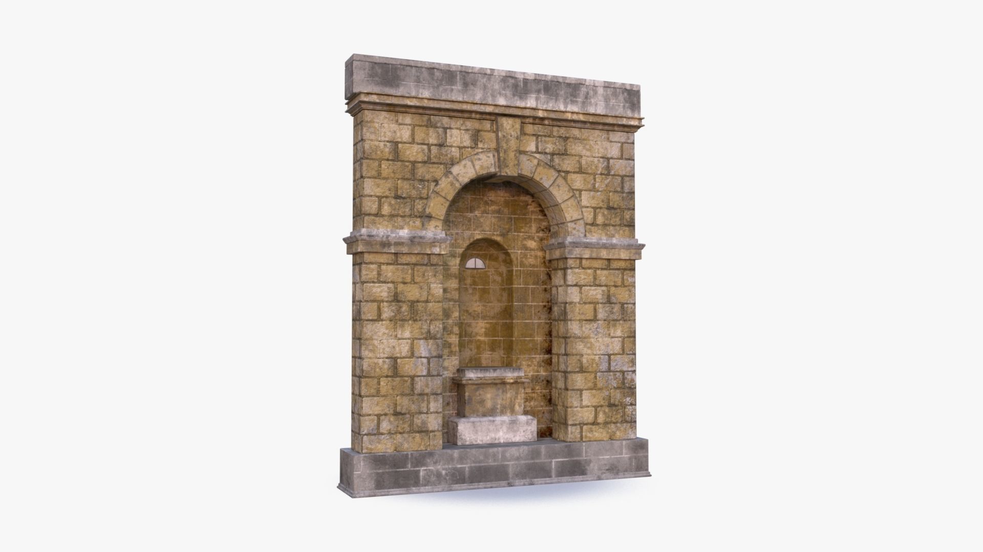 arched Door 0002 Low-poly 3D model_9