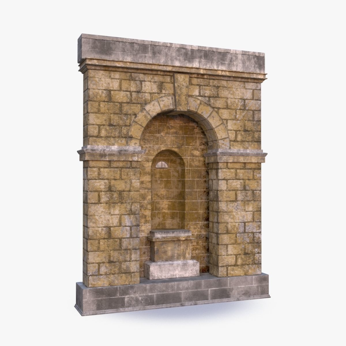 arched Door 0002 Low-poly 3D model_8
