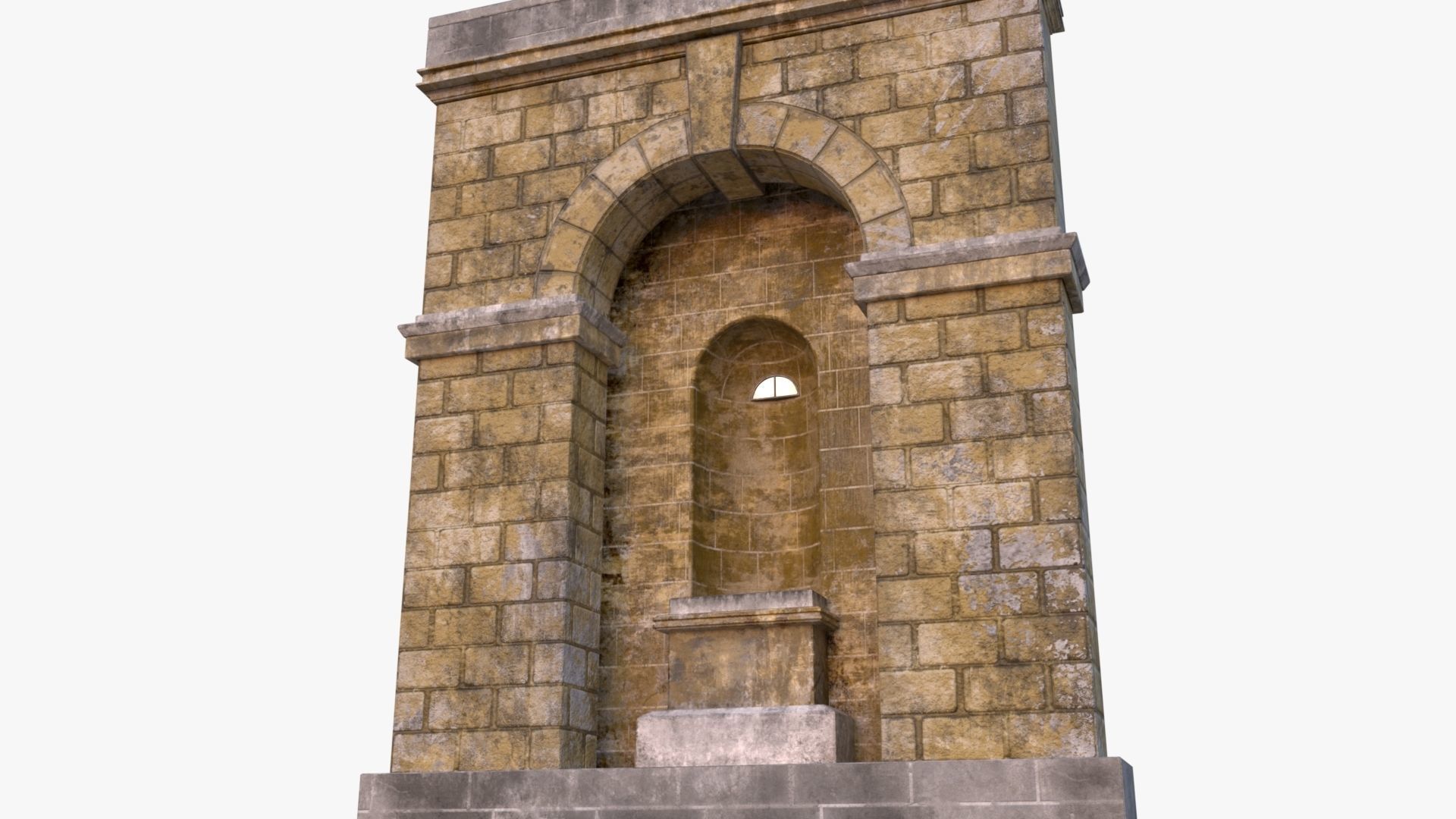 arched Door 0002 Low-poly 3D model_4