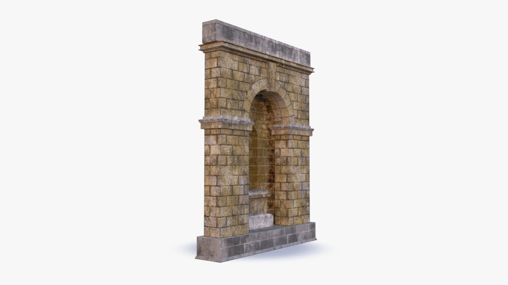 arched Door 0002 Low-poly 3D model_11