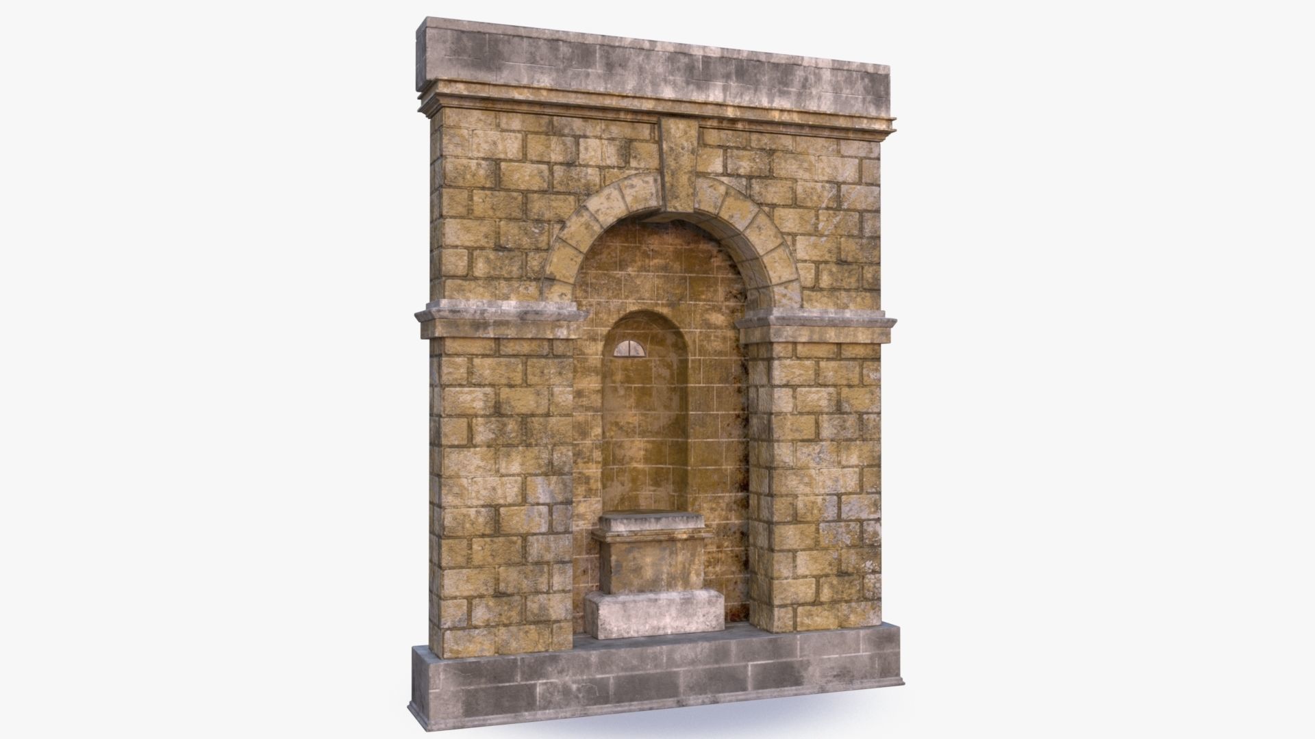 arched Door 0002 Low-poly 3D model_6