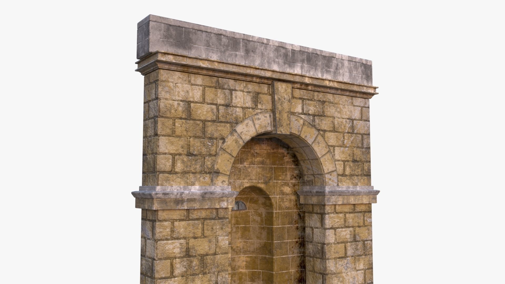 arched Door 0002 Low-poly 3D model_2