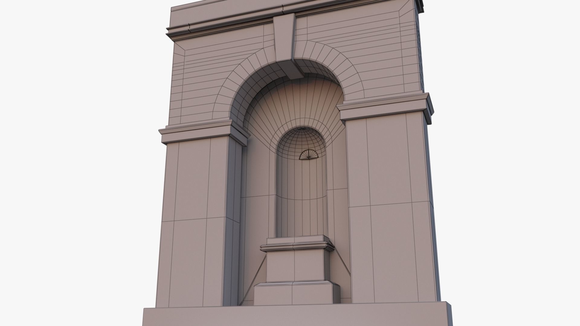 arched Door 0002 Low-poly 3D model_22