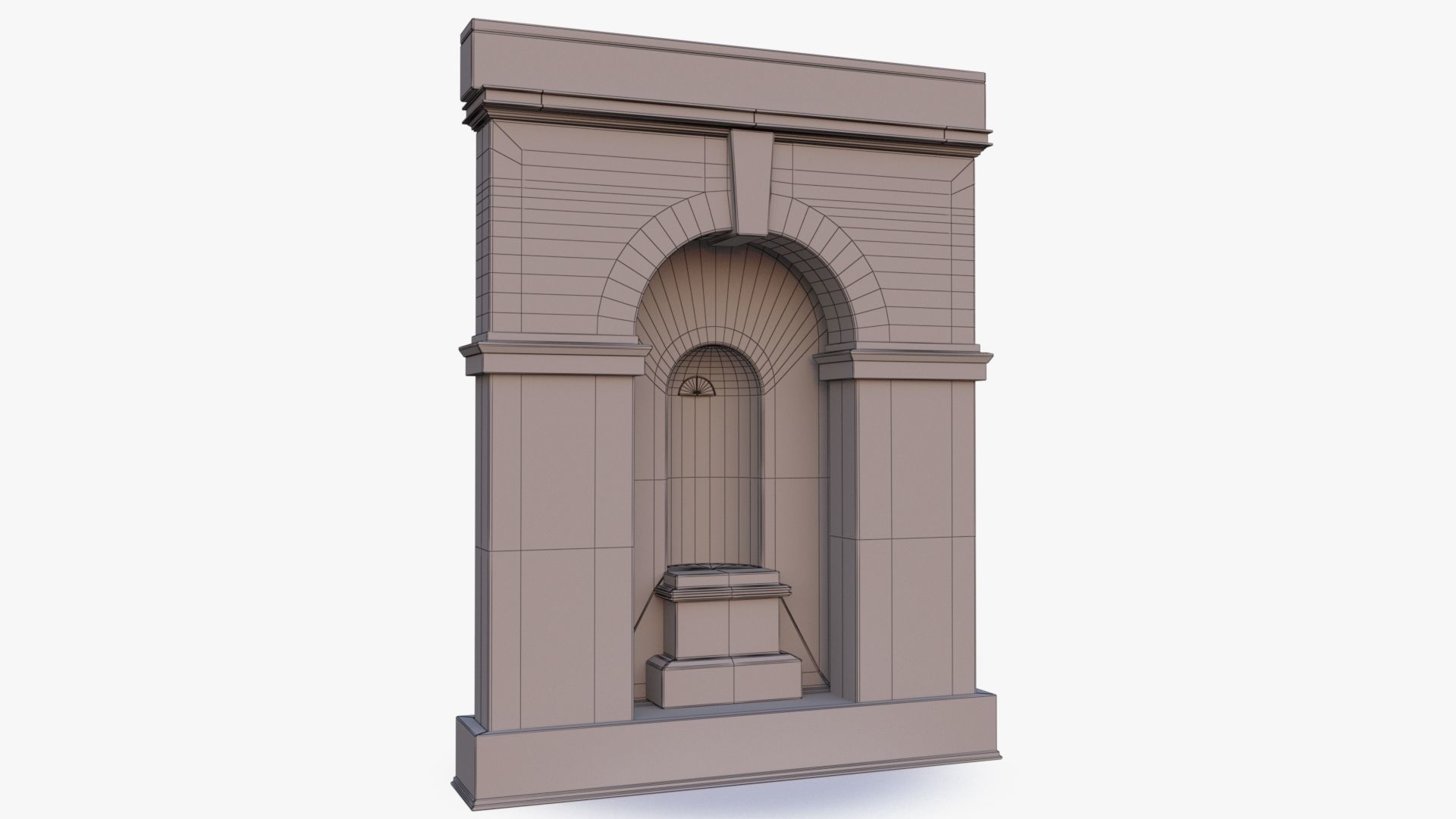 arched Door 0002 Low-poly 3D model_24